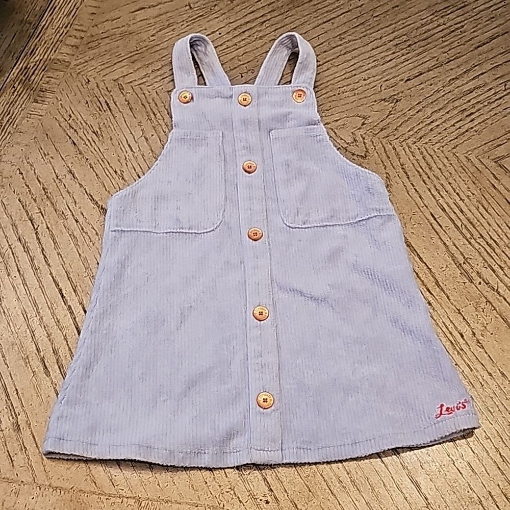 Levi's blue corduroy overall dress 4T